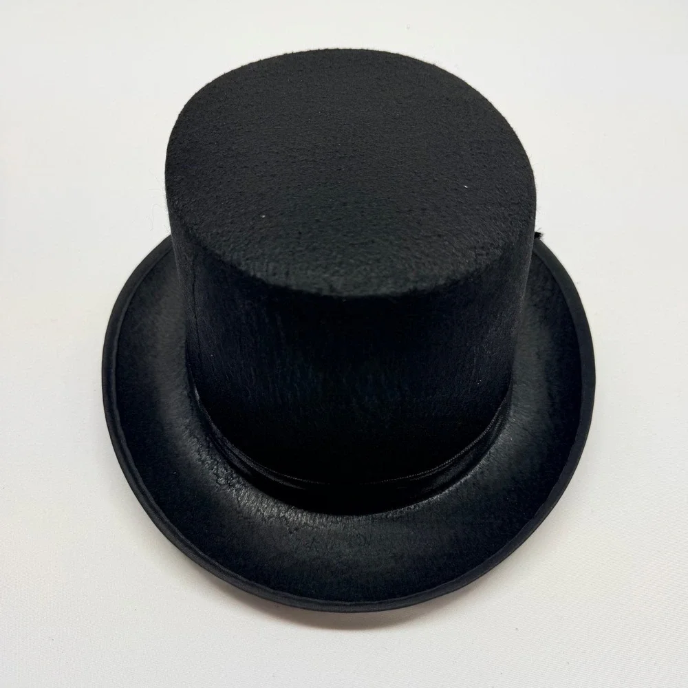 Black Top Hat Costume Accessory Adult Cosplay Party Novelty